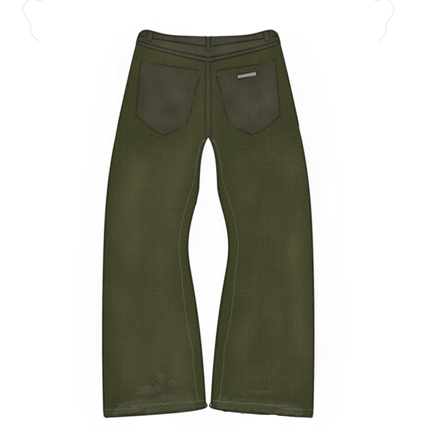Olive Distressed Jeans